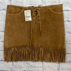 NWT bebe Fringe Skirt